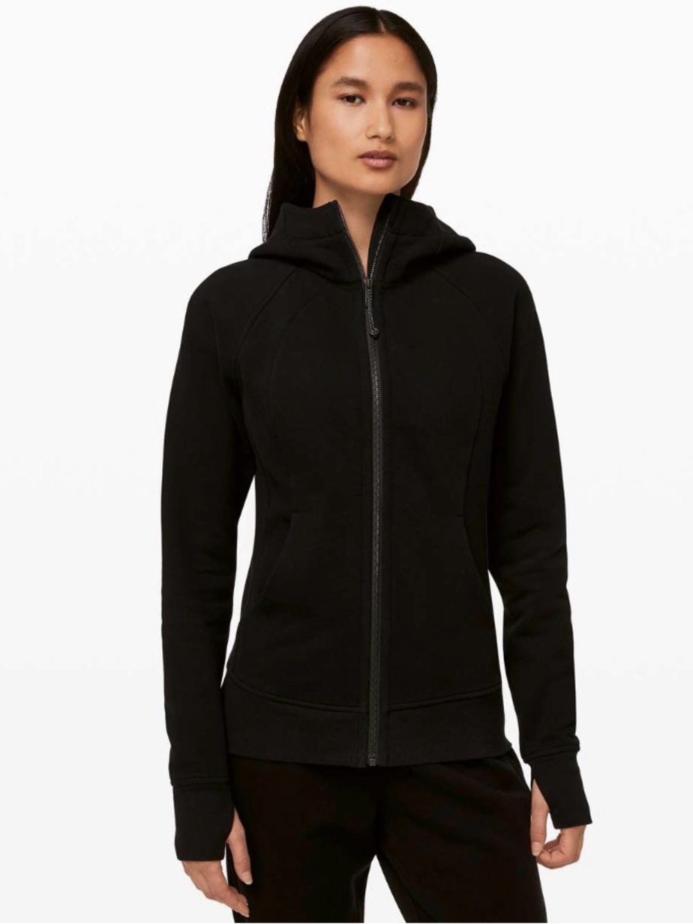 lululemon athletica Black Full-Zip Hooded Sweatshirt